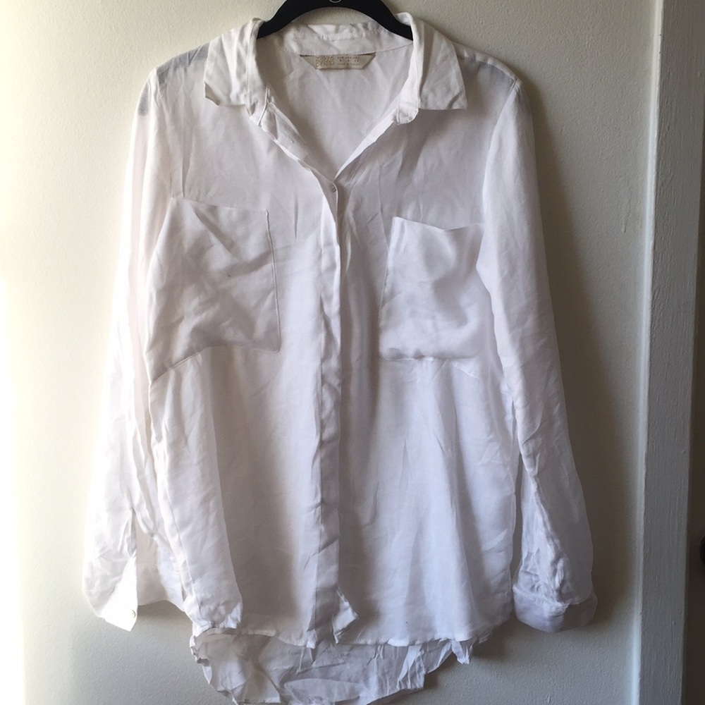 Zara White Button Up
